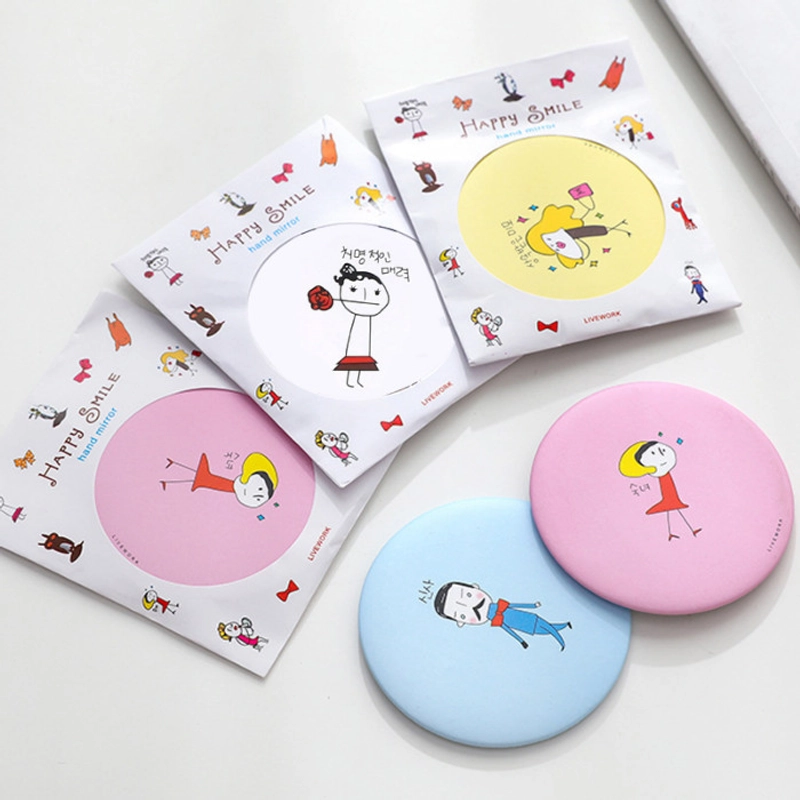 Product image KAHASIL - Kaca Cermin Bulat Mini Kecil Make Up Travelling Motif KMJ080 all variant all variant
